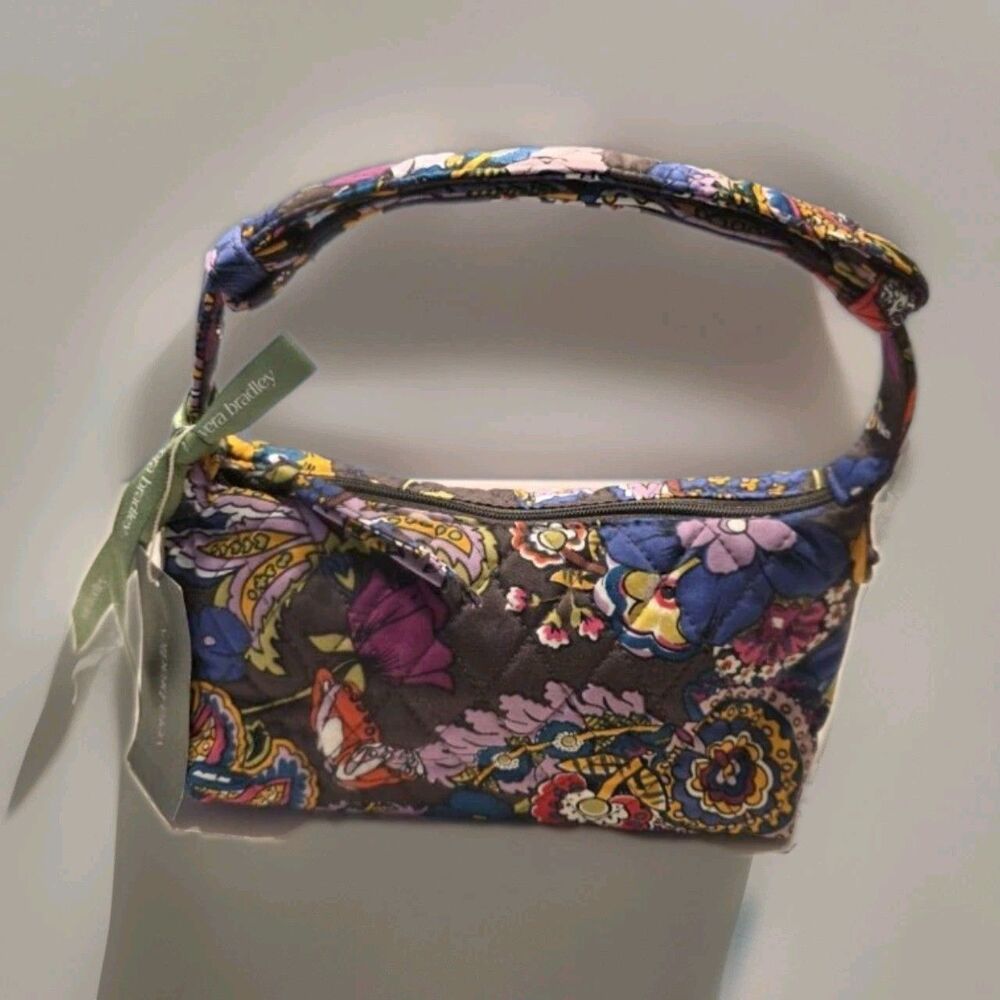 Vera Bradley Roxbury Crescent Shoulder Bag Colorful Bouquet New - Picture 5 of 13